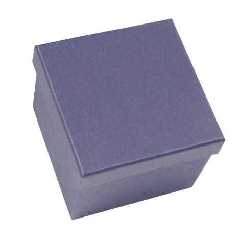 BOÎTE BLEUE SATIN BLEU 90X90X70 MM