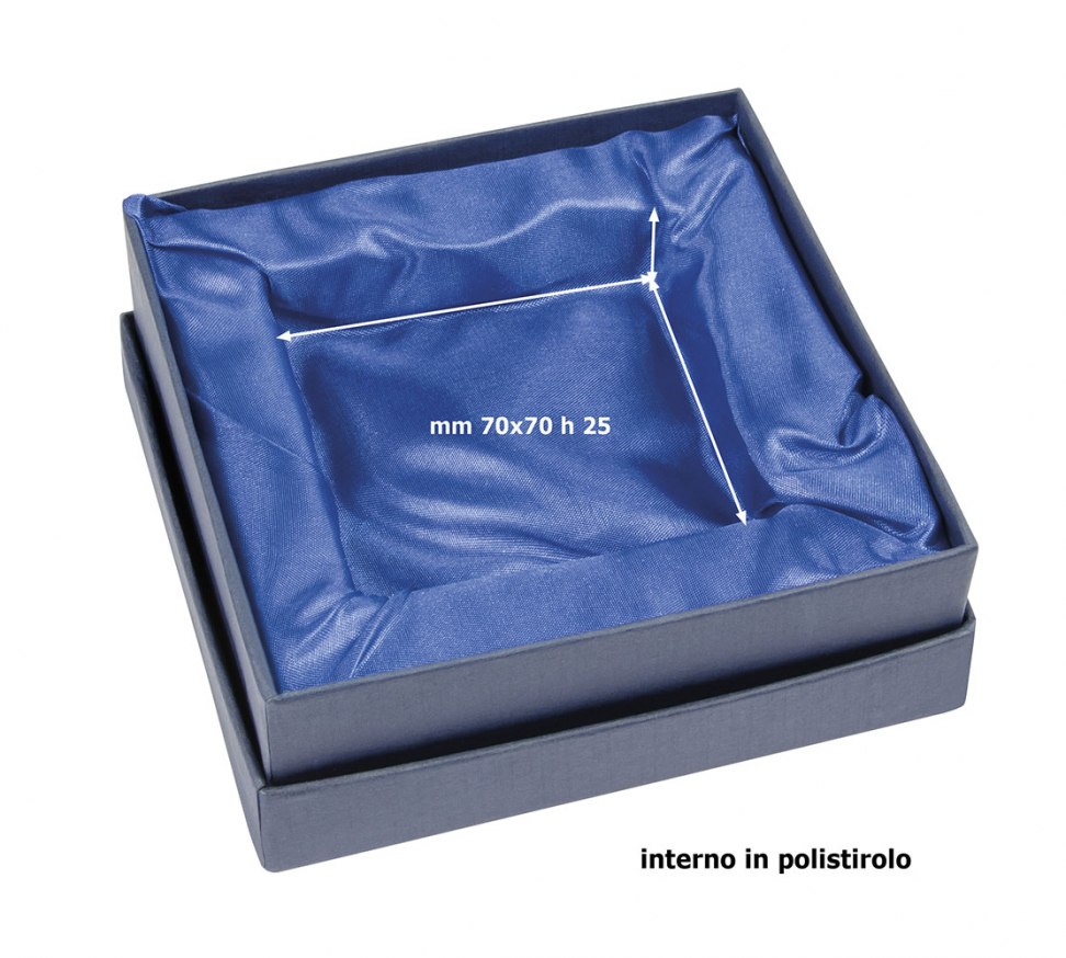 BLUE BOX SATIN BLUE 110X110X45 MM