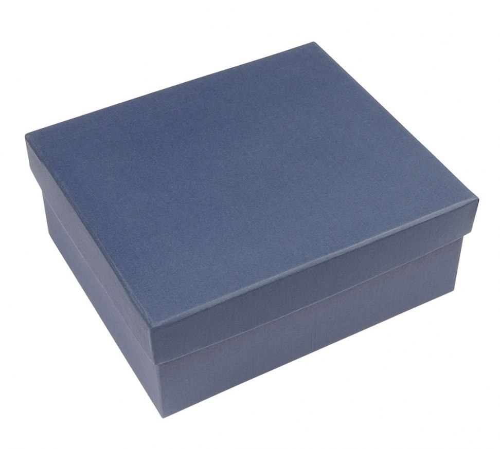 BOÎTE BLEUE SATIN BLEU 150X130X60 MM