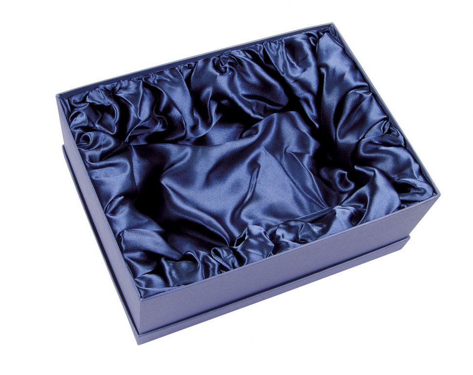 BOÎTE BLEUE SATIN BLEU 255X190X87 MM