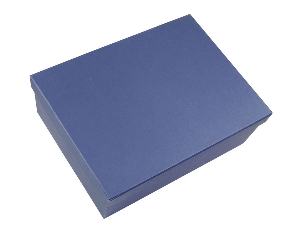 BOÎTE BLEUE SATIN BLEU 255X190X87 MM