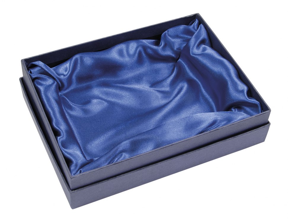 BOÎTE BLEUE SATIN BLEU 270X220X45 MM