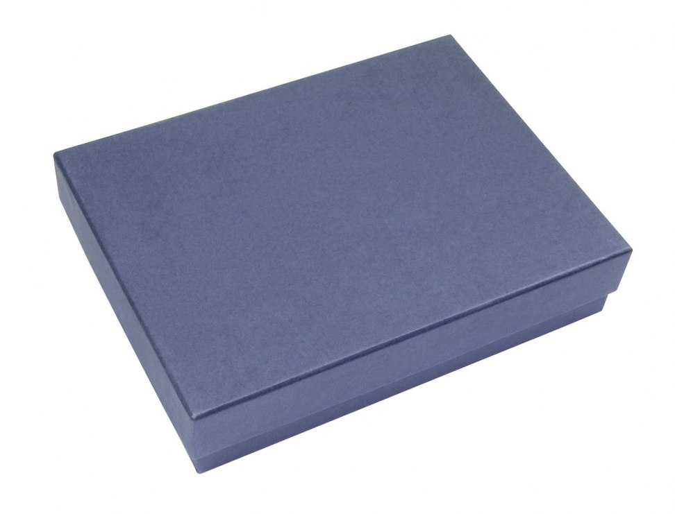 BOÎTE BLEUE SATIN BLEU 270X220X45 MM