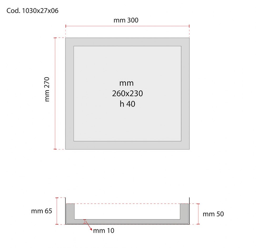 SCATOLA BLU RASO BLU 300X270X65 MM