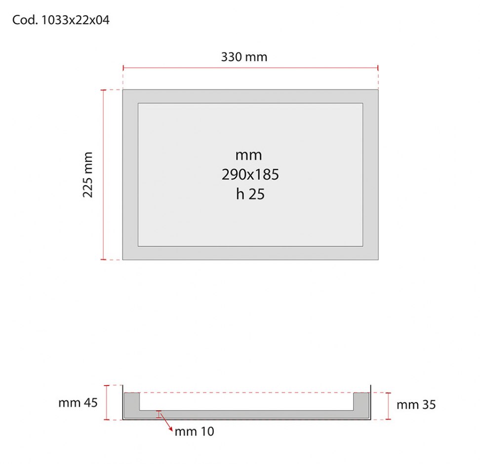 CAJA AZUL RASO AZUL 330X225X45 MM