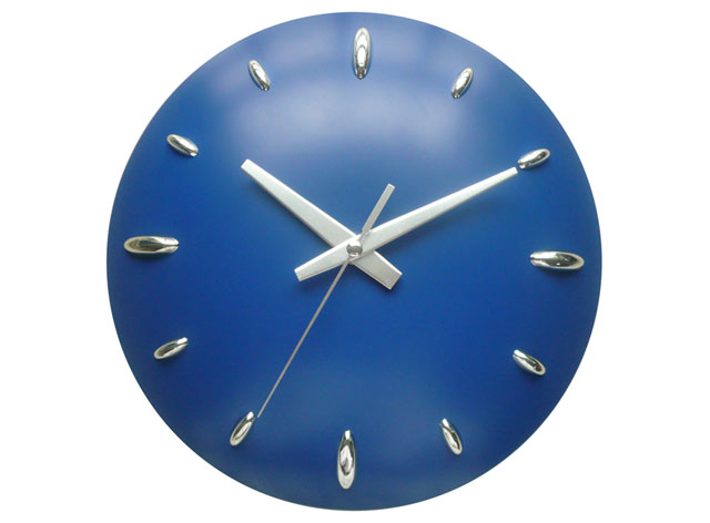 WALLCLOCK PLASTIC BLUE d=28,5 mm