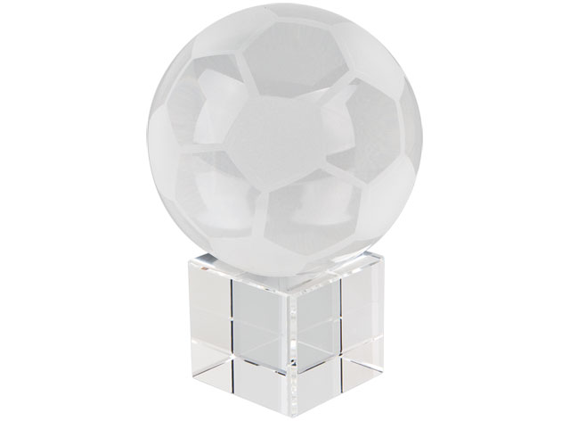 SFERA FOOTBALL CON BASE IN VETRO d. mm80