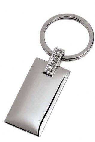 KEYCHAIN RECTANGULAR WITH CRYSTALS