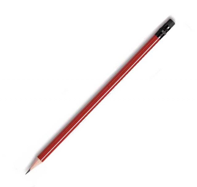 PENCIL RED d=7,3 length 190 - MIN.100PCS