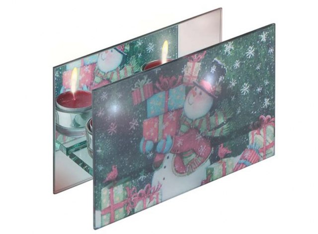TEA-LIGHT HOLDER DOUBLE - 185 x h=120 m