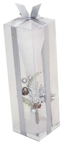 CANDLE WHITE GLASS FLUTE