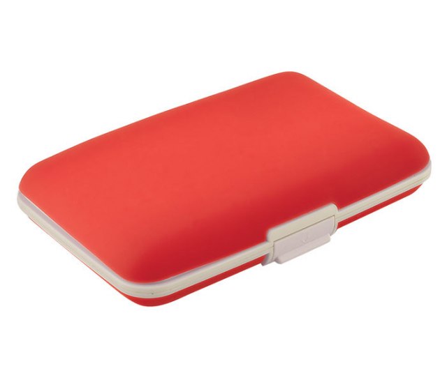 BUSINESS CARD CASE SILICON RED