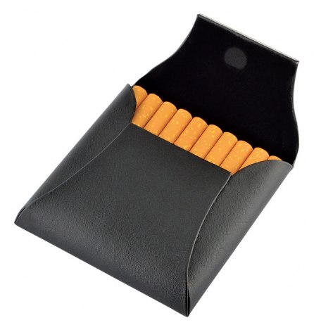 CIGARETTE CASE PU - METAL PLAQUE