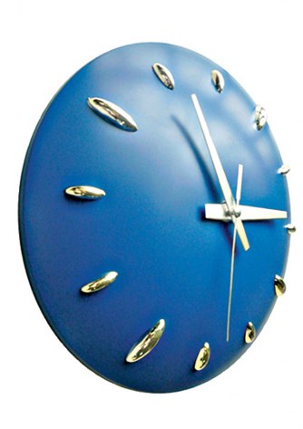 RELOJ DE PARED PLASTICO AZUL d=285 mm