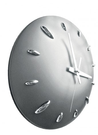 RELOJ DE PARED PLASTICO GRIS d=285 mm