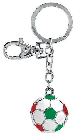 Porte-clés BALLON FOOT vert/blanc/rouge