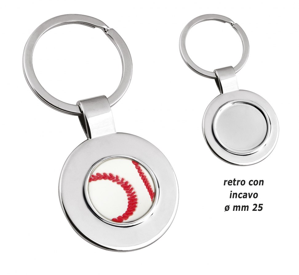 KEY CHAIN BASEBALL WITH HOLLOW