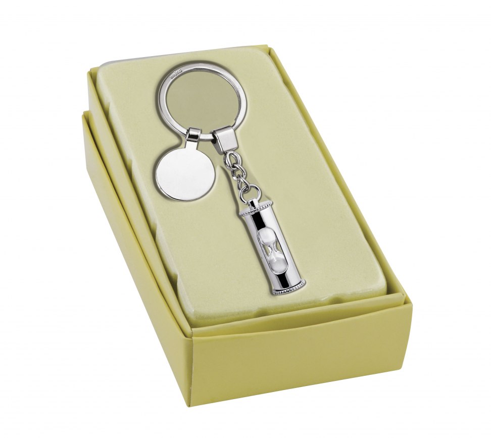 KEYCHAIN SAND-GLASS - WITH COIN