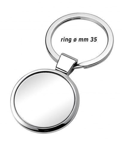 SCHLÜSSELANHÄNGER RUND VERCHROMT d=30 mm