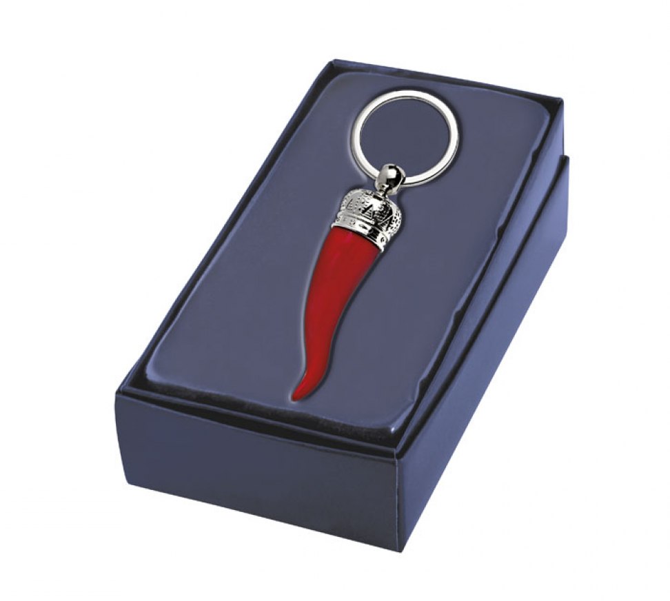 KEYCHAIN HORN AMULET RED