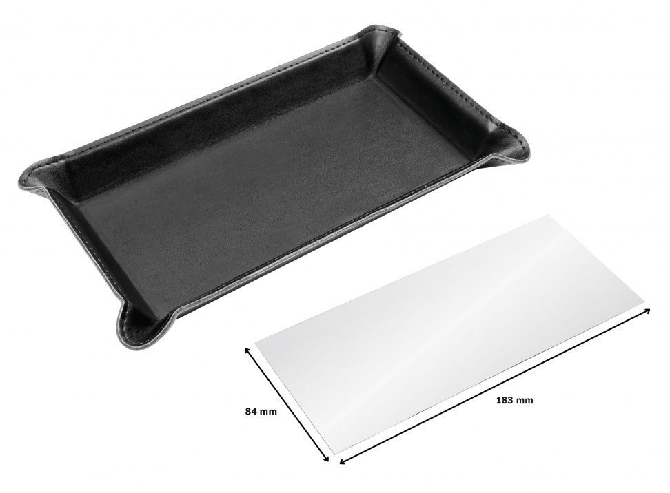 VALET DISH IN PU cm 23x12,5 WITH PLATE