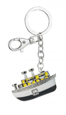 KEY CHAIN SHIP WITH STRASS - NO BOX