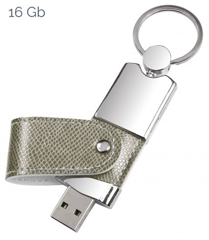 USB DE PIEL GRISA