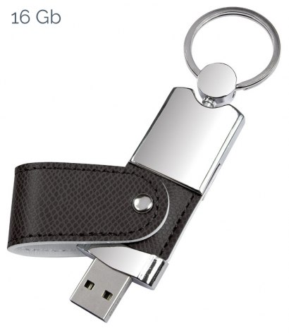 USB LEDER SCHWARZ