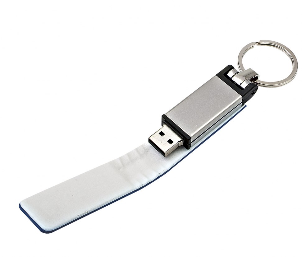 USB PELLE BLU 22x105 mm