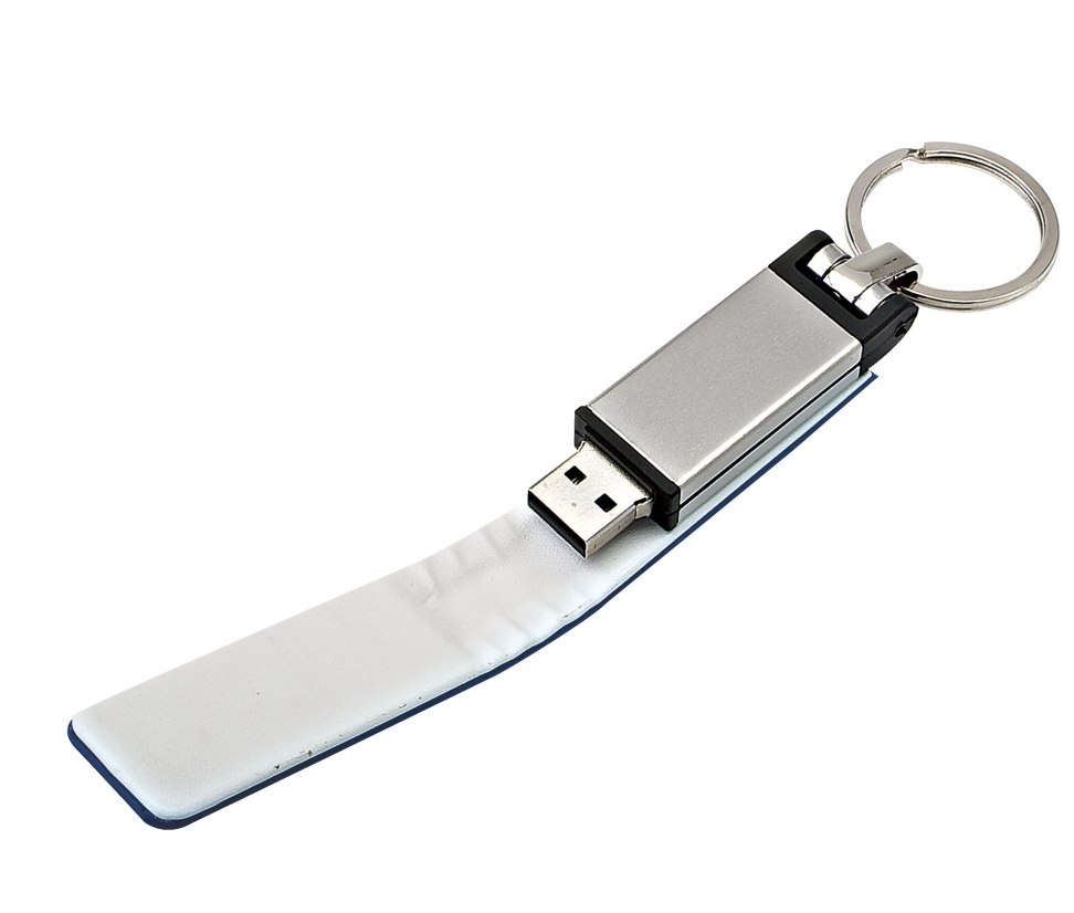 CLÉ USB CUIR BLEU 22x105 mm