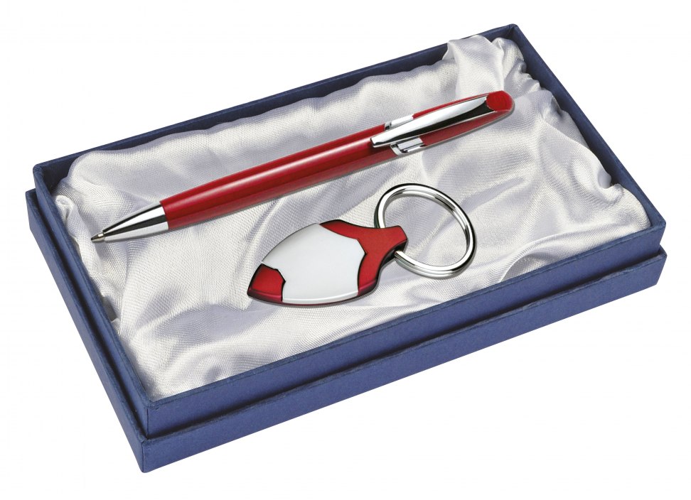 SET STYLO A BILLE AVEC PORTE-CLES