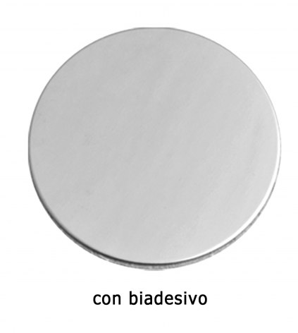 PIAST.TONDA CROMATA -d=25 mm C/BIADESIVO