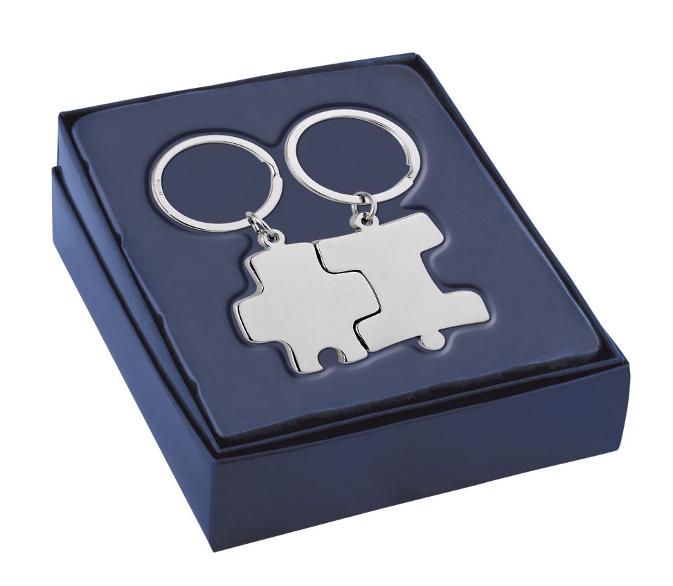 KEY RING DOUBLE PUZZLE WITH MAGNET