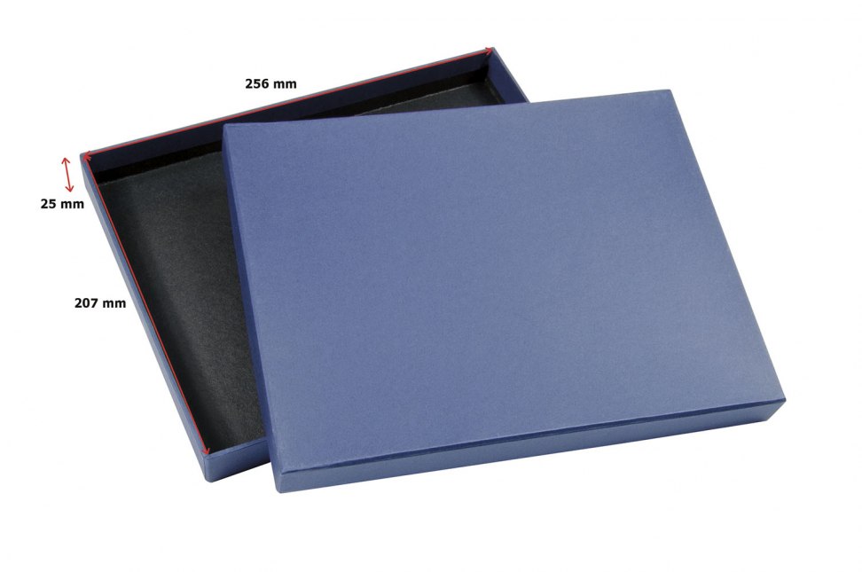 BLUE BOX - BLACK INSIDE 256x207x25 mm