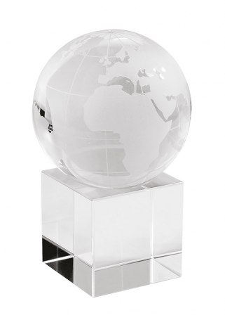 TROPHÉE GLOBE MONDE d=6 cm - base h= 4cm