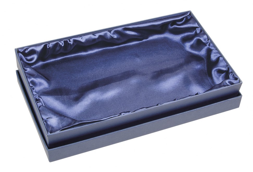 BOÎTE BLEUE SATIN BLEU 265X155X35 MM