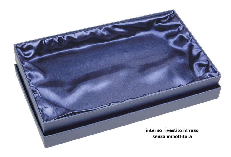 BOÎTE BLEUE SATIN BLEU 265X155X35 MM