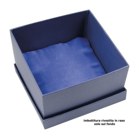 BOÎTE BLEUE SATIN BLEU 130X130X70 MM