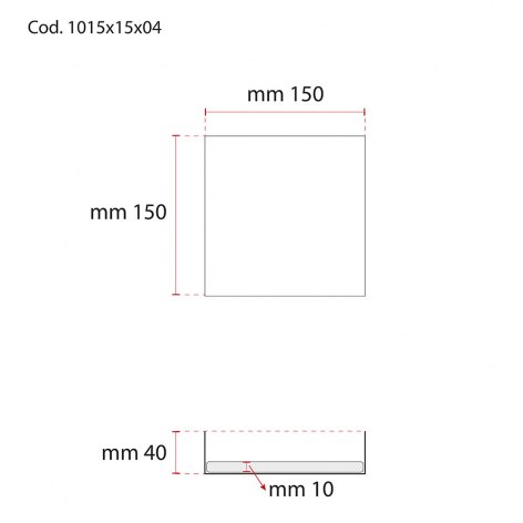 CAJA AZUL RASO AZUL 150X150X40 MM