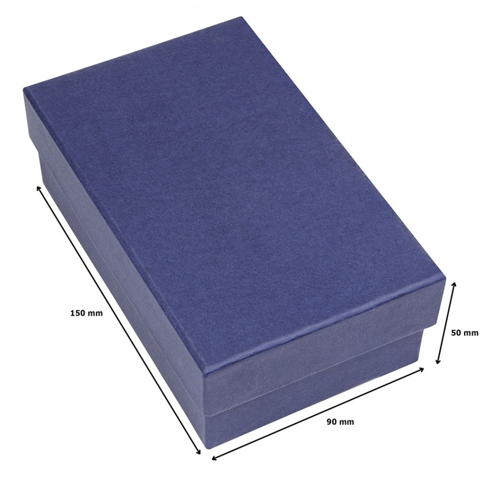 SCATOLA BLU RASO BLU 150X90X50 MM
