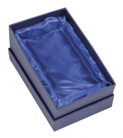 BLAUE SCHACHTEL BLAUER SATIN 160X100X50