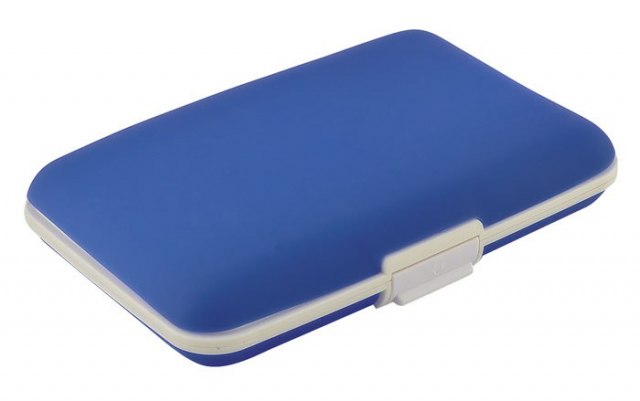 BUSINESS CARD HOLDER SILICONE BLUE