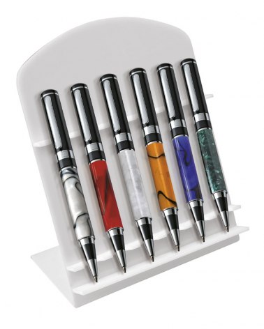 DISPLAY STAND FOR PENS WHITE ACRYLIC