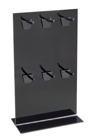 COUNTER DISPLAY STAND T PLEXI BLACK