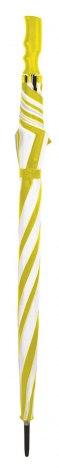 UMBRELLA GOLF WHITE/YELLOW PVC HANDLE