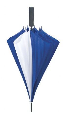 BLUE UMBRELLA WITH A WHITE SEGMENT