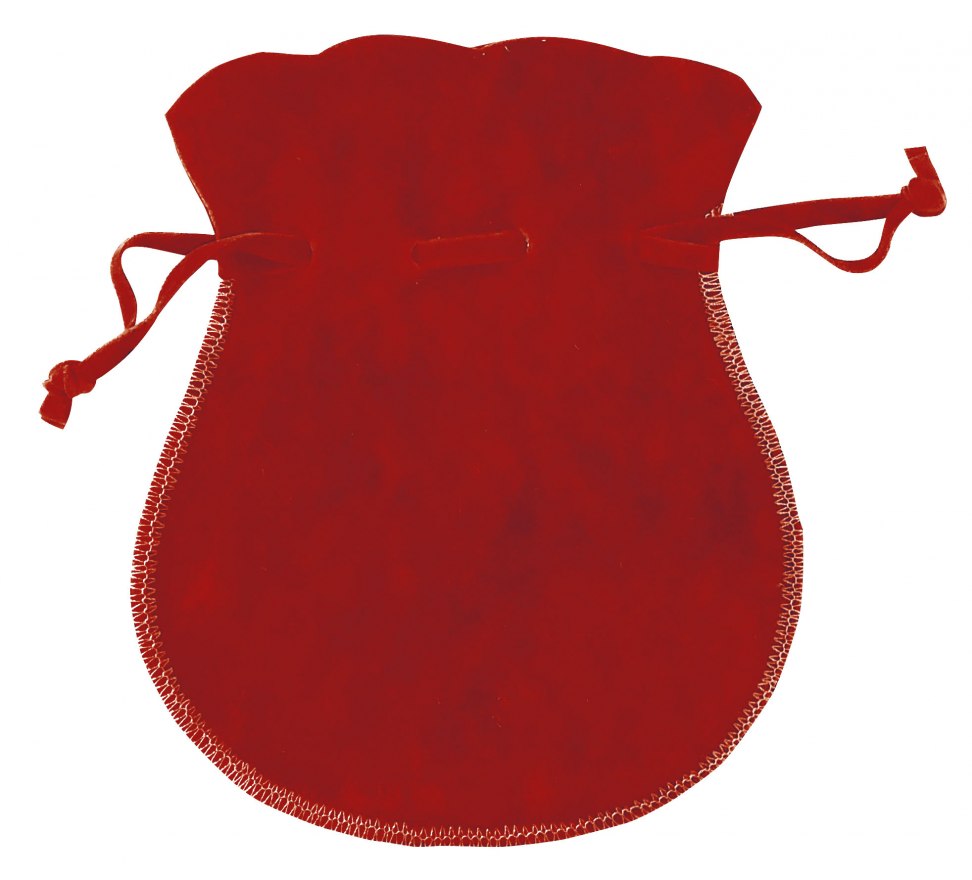 SACHET AMPHORE DOUBLE VELOURS ROUGE