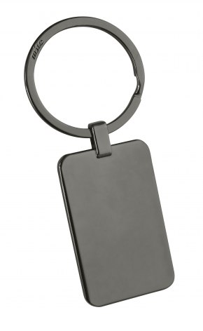 PORTE-CLES RECTANGULAIRE BLACK CHROMED