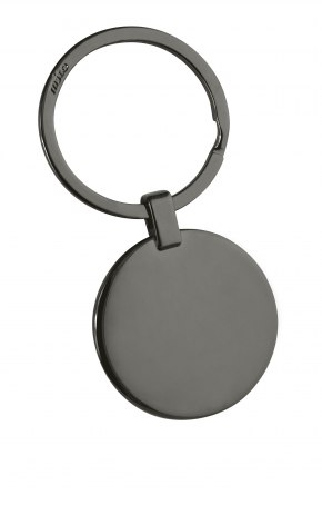 PORTE-CLES ROND BLACK CHROMED