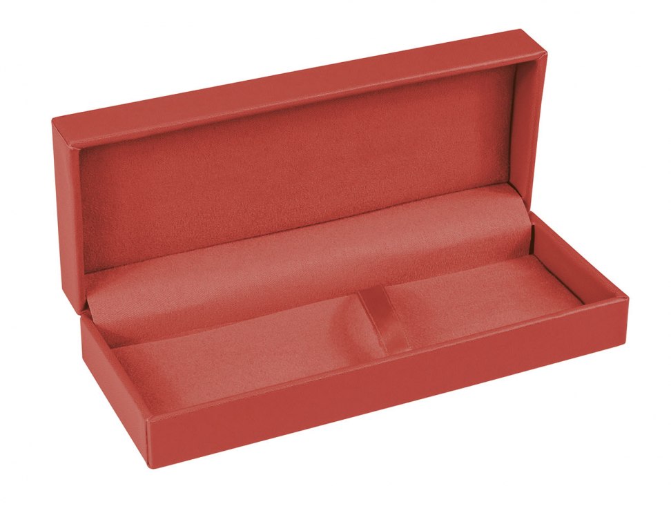 RED PU BOX FOR 1/2 PENS